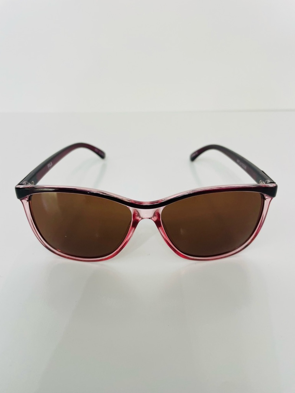 Fila Women's Cat-Eye Rose Pink Tinted Frame Sunglasses Coquette Beach Coastal